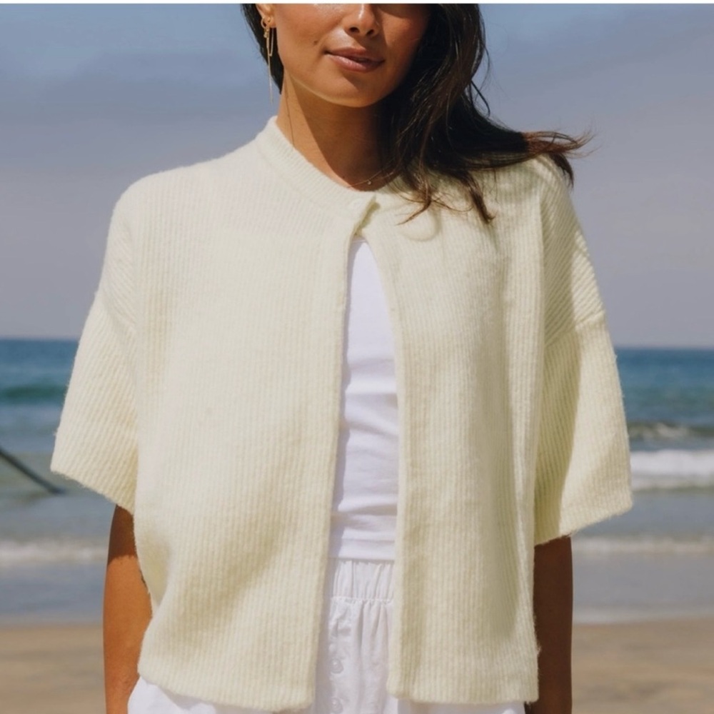 Daily drills butter yellow cardigan XS/S